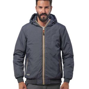 Giubbino in nylon grigio scuro