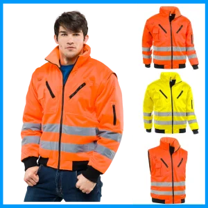 Giubbotto catarifrangente smanicabile da lavoro “Nuovo Cantoniere” arancione o giallo