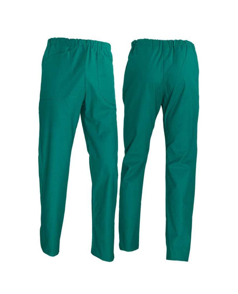 Pantalone con elastico cotone verde - immagine 2