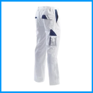 Pantaloni da lavoro multitasca cotone bianchi imbianchino DPI 1a categoria