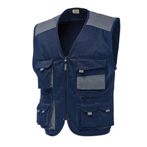 Gilet multitasche blu