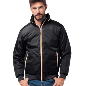 Giubbino in nylon imbottito nero