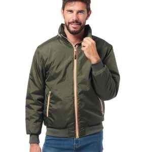 Giubbino in nylon imbottito verde