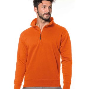 Felpa monocolore arancio