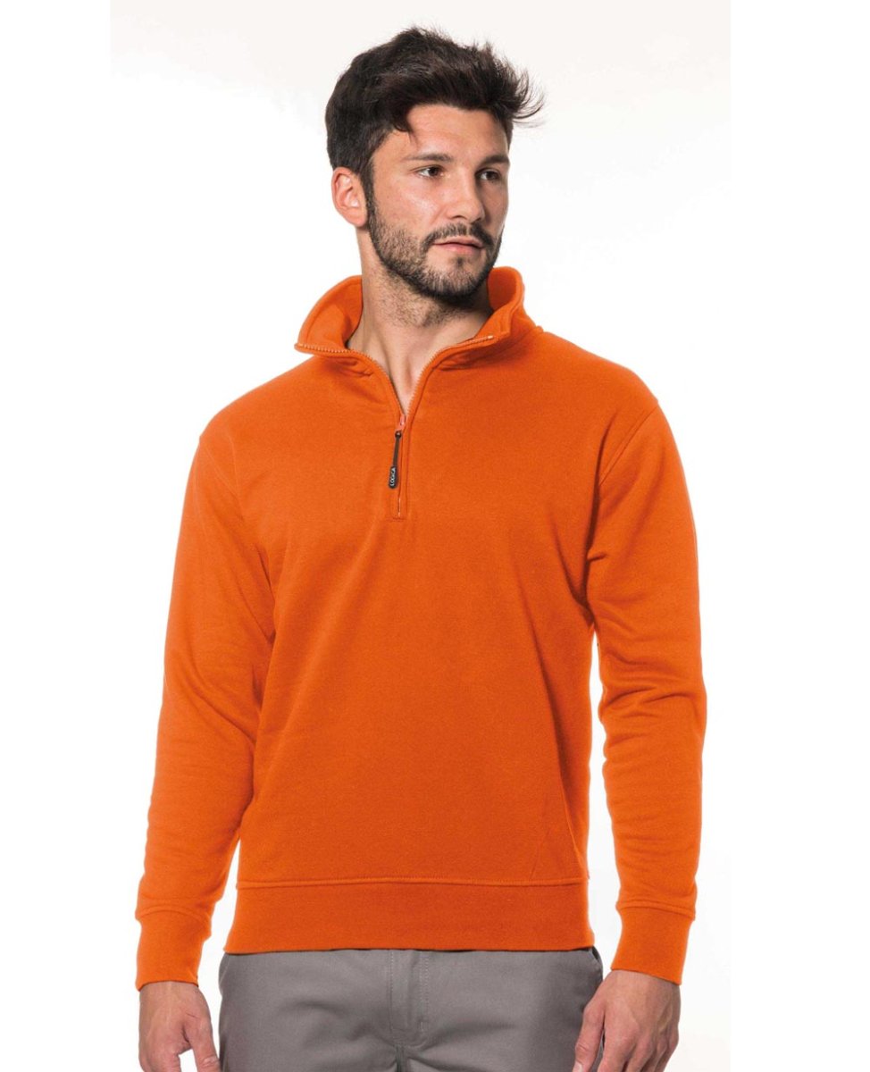 Felpa monocolore arancio - immagine 2