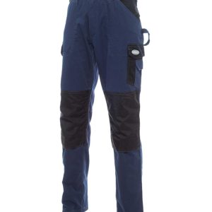 Pantalone da lavoro multitasche blu con rinforzi