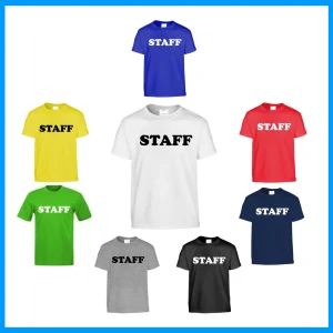 T-SHIRT MAGLIETTA UNISEX STAFF BAR LOCALI SPIAGGIA DISCOTECA – PERSONALIZZABILE