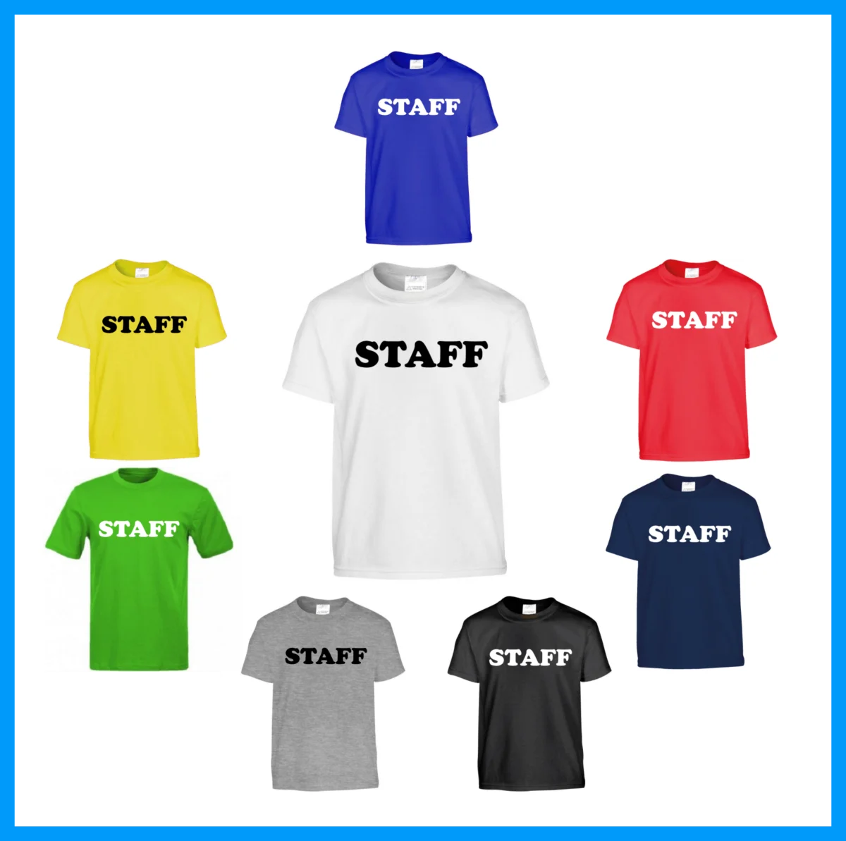 T-SHIRT MAGLIETTA UNISEX STAFF BAR LOCALI SPIAGGIA DISCOTECA – PERSONALIZZABILE