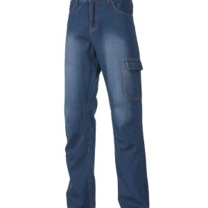 Pantalone jeans blu con tasconi