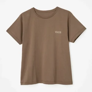 『VOGUE』ロゴ トゥルーコットン Tシャツ モカ