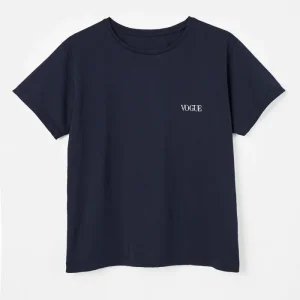『VOGUE』ロゴ トゥルーコットン Tシャツ ネイビー