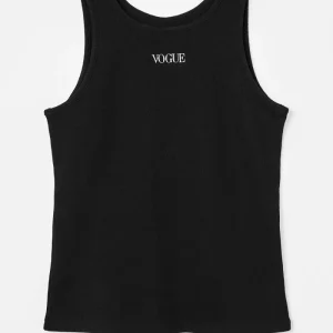 『VOGUE』ロゴ トゥルーコットン タンクトップ ブラック