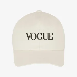 VOGUE Cap Cream Embroidered Logo