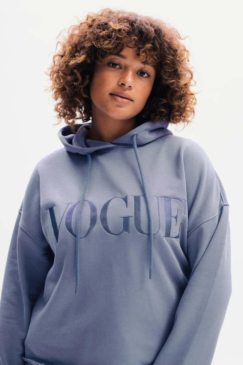 VOGUE Hoodie Denim Blue Open Edge - immagine 7