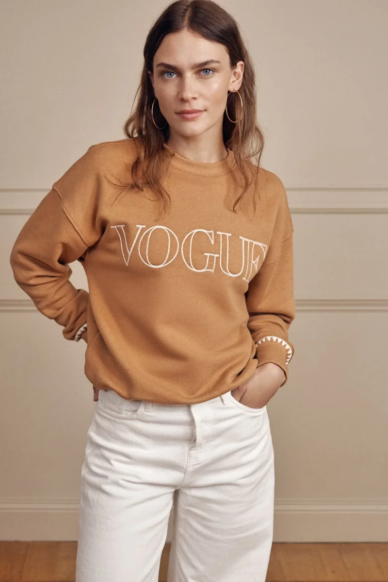 VOGUE Sweatshirt Camel - immagine 3