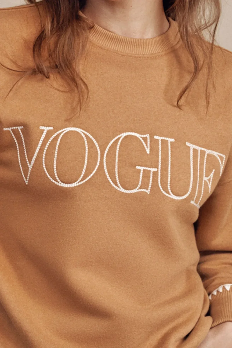 VOGUE Sweatshirt Camel - immagine 5