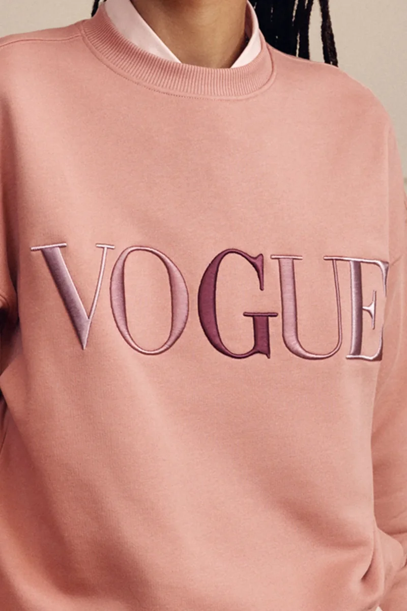 VOGUE Sweatshirt Ash Rose Embroidered Colorful Logo - immagine 8