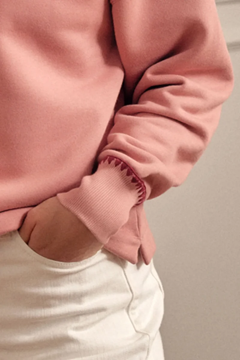 VOGUE Cropped Sweatshirt Ash Rose - immagine 6