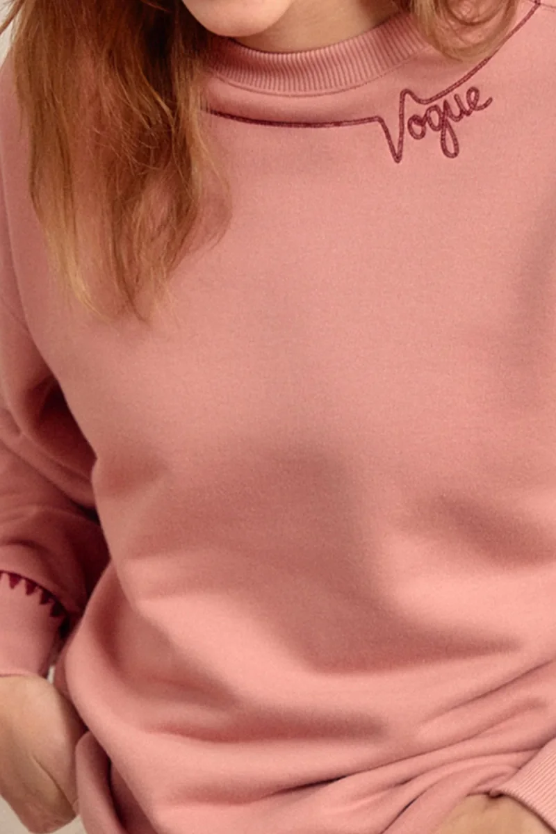 VOGUE Cropped Sweatshirt Ash Rose - immagine 5