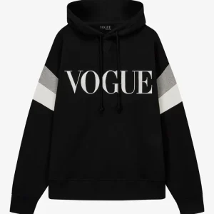 VOGUE Hoodie Black Contrast Details