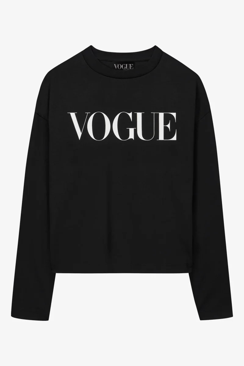VOGUE Longsleeve Black Logo