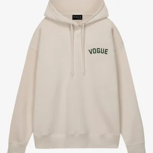 VOGUE Oversized Hoodie Ecru College Logo