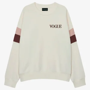 VOGUE Sweatshirt Cream Contrasting Details