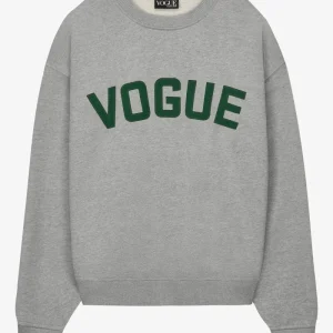 VOGUE Sweatshirt Gray College Logo Patch