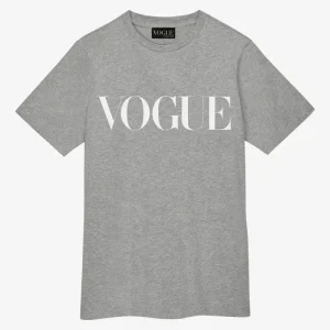VOGUE T-Shirt Gray Logo White