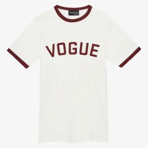 VOGUE T-Shirt White College Bordeaux Logo