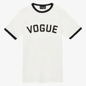 VOGUE T-Shirt White College Logo Black