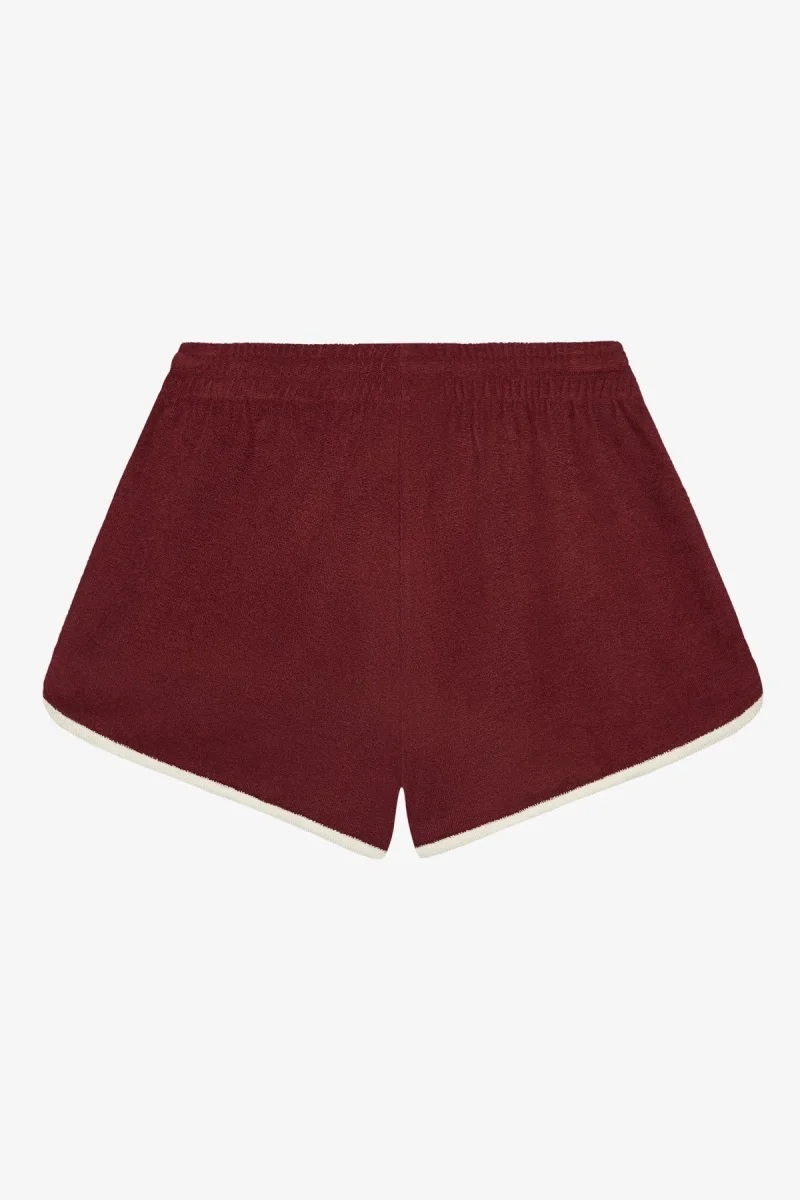 VOGUE Terry Shorts Bordeaux Embroidered Logo - immagine 6