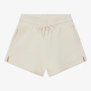 VOGUE Shorts Cream Embroidered Tonal Logo