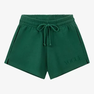 VOGUE Shorts Dark Green Embroidered Logo