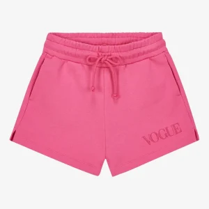 VOGUE Shorts Pink Embroidered Logo