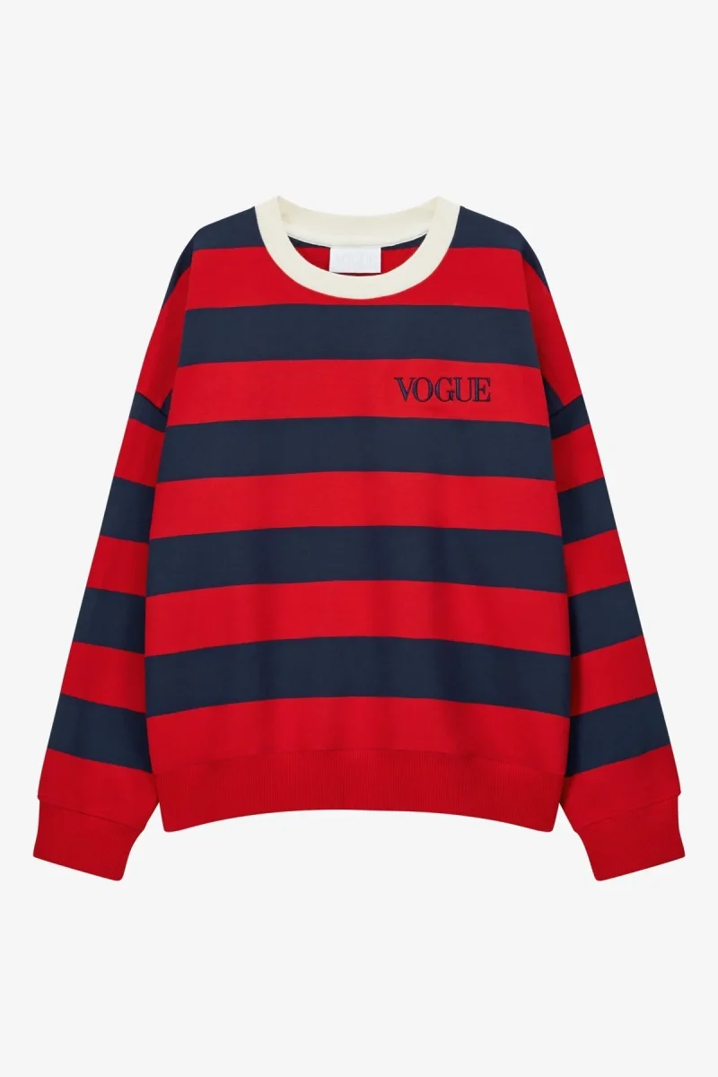 VOGUE Sweatshirt Stripes | Navy Red