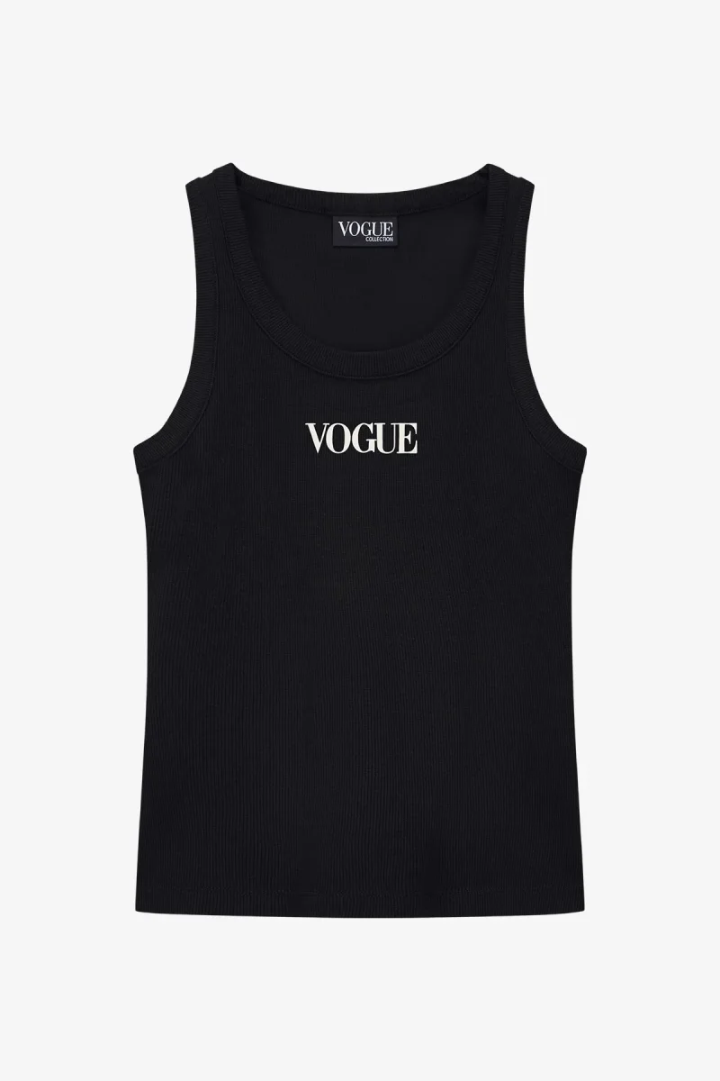 VOGUE Tank Top Black Logo - immagine 2