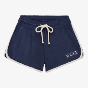 VOGUE Terry Shorts Navy Embroidered Logo