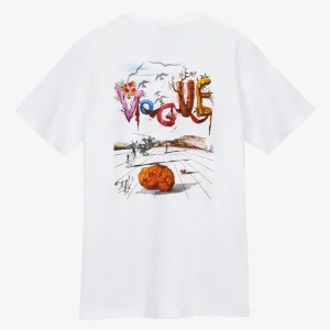 VOGUE T-Shirt White Dalà Cover Print Blue Logo