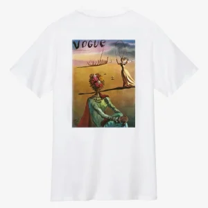 VOGUE T-Shirt White Dalà Cover Print Red Logo