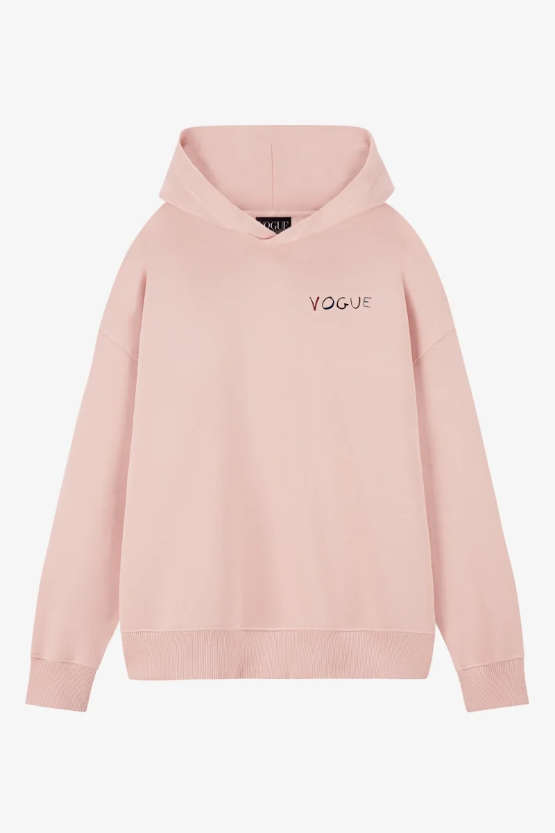 VOGUE Oversized Hoodie Smokey Rose Cover Print - immagine 2